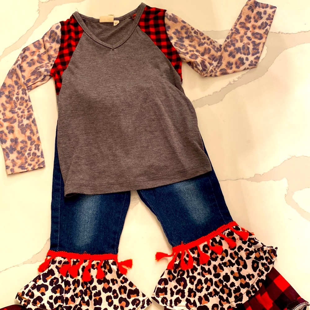 Girls boutique matching set size 4/5T